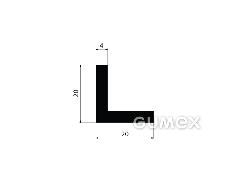 GUMMIPROFILE L-FORM - EPDM